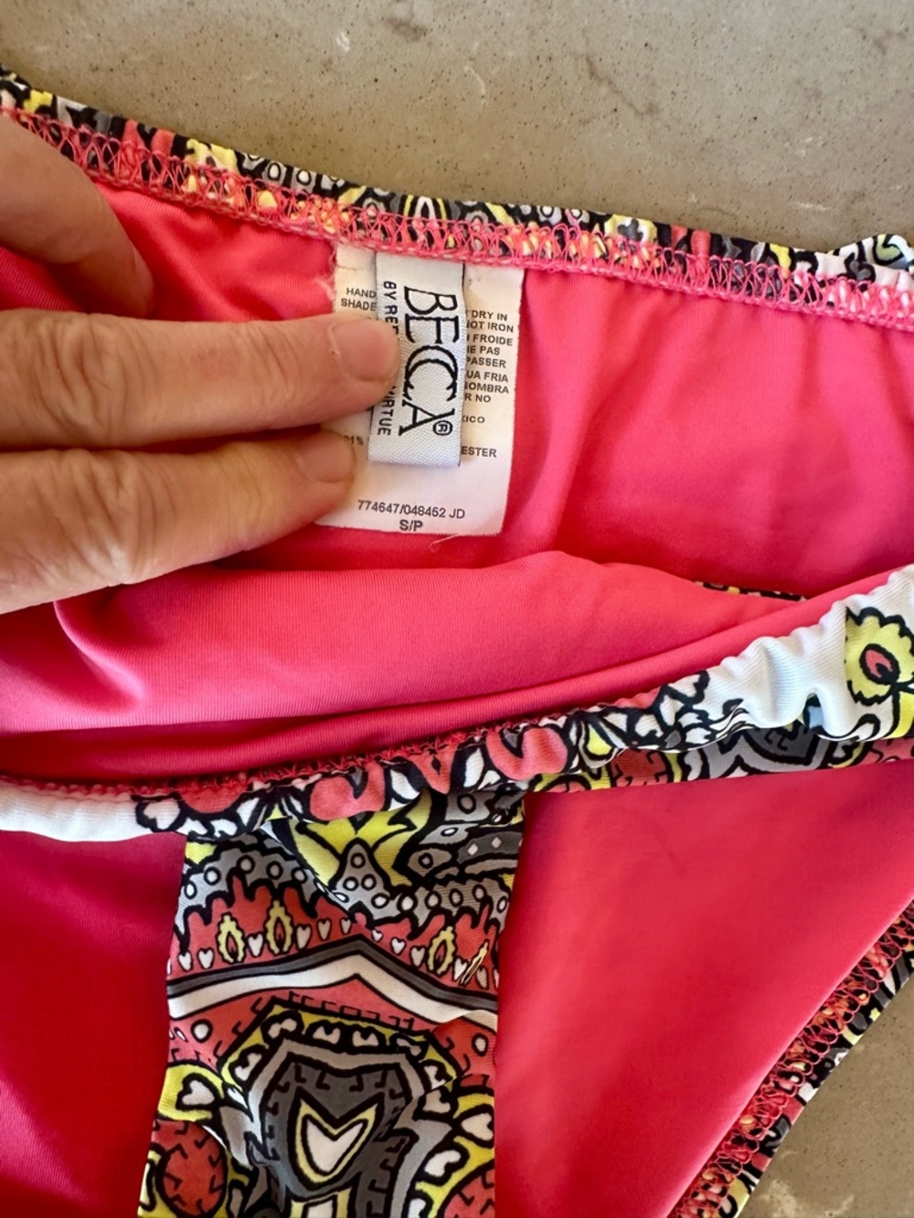BECCA Rebecca Virtue Bikini Mixed Size Set Paisley Bandeau Print. Boho Swimsuit - Picture 9 of 13